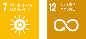 7 エネルギーをみんなにそしてクリーンに | 12 つくる 責任使う責任